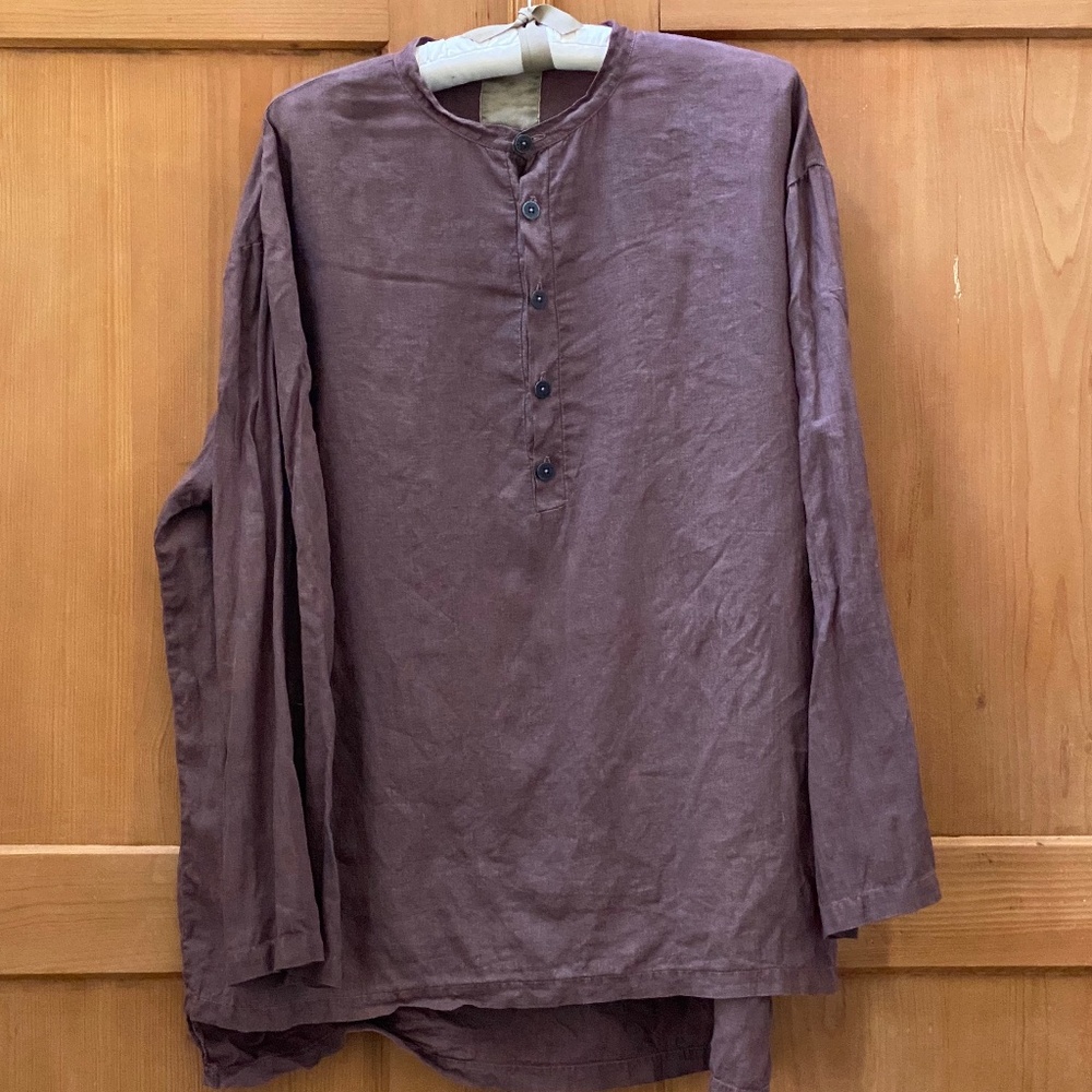 Tunic Linen half button top